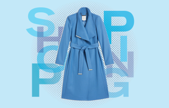 μπλε καμπαρτίνα  