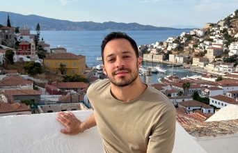 Ο Φώτης Ζαπαντιώτης στην Ύδρα