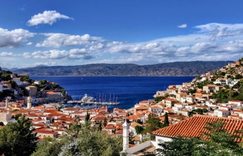 Ύδρα: πανοραμική άποψη του οικισμού