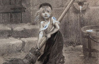 Η «Κοζέτ» ζωγραφισμένη από τον Εμίλ Μπάγιαρντ για την πρώτη έκδοση των «Άθλιων» του Ουγκό, το 1862 © Wikimedia Commons