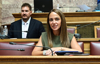 Η υπουργός Κοινωνικής Συνοχής και Οικογένειας, Δόμνα Μιχαηλίδου