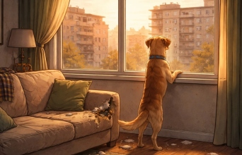 Πώς σκέφτεται ένας σκύλος όταν μένει μόνος στο σπίτι — και τι σημαίνει το περίφημο «άγχος αποχωρισμού»