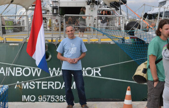 Κωστής Παπαϊωάννου, πρόεδρος του ελληνικού γραφείου της Greenpeace και μέλος του Συμβουλίου της Greenpeace International