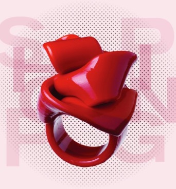 ZOUMBOULAKIS GALLERIES Δαχτυλίδι “Pesce Gaetano” από μαλακή ρητίνη