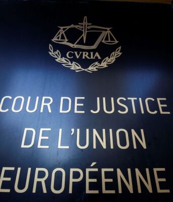 Πινακίδα του Δικαστηρίου της Ευρωπαϊκής Ένωσης στο Λουξεμβούργο