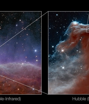 Εικόνες που κατέγραψε το διαστημικό τηλεσκόπιο James Webb από τη «χαίτη» στο Νεφέλωμα της Αλογοκεφαλής
