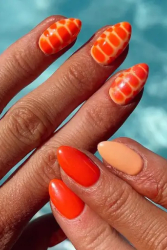 Aperol Spritz Nails