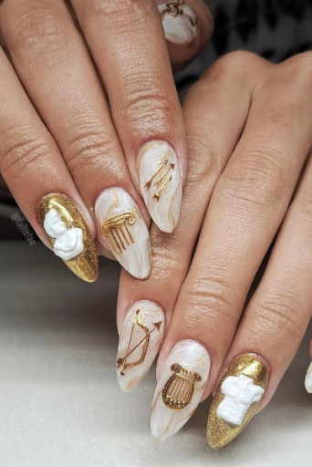 Greek goddess nails