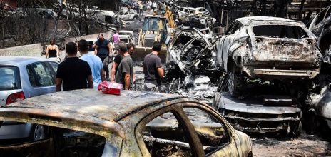 καμμενα αυτοκινητα, δασος, κοσμος