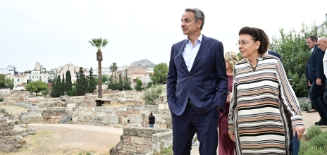Επίσκεψη Μητσοτάκη στον Κεραμεικό για τα εγκαίνια των έργων αναβάθμισης στον αρχαιολογικό χώρο