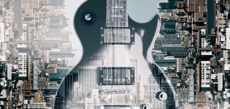 μια κιθάρα κατασκευασμένη με Τεχνητή Νοημοσύνη