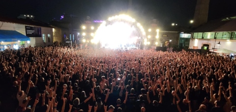 Στιγμιότυπο από το πρώτο Rock Hard Festival Greece στην Τεχνόπολη, τον Σεπτέμβριο του 2025