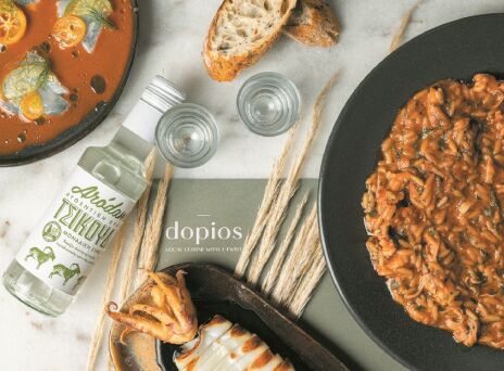 Dopios: Το σύγχρονο μεζεδοπωλείο της πλατείας Αγίων Θεοδώρων