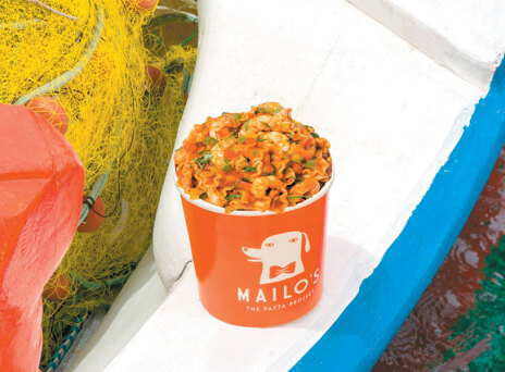 Mailo’s The Pasta Project: Η ξακουστή τηνιακή γαριδομακαρονάδα του Ντίνου σε ένα Mailo’s Cup