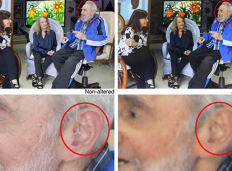 Ο Φιντέλ Κάστρο πριν και μετά το photoshop 