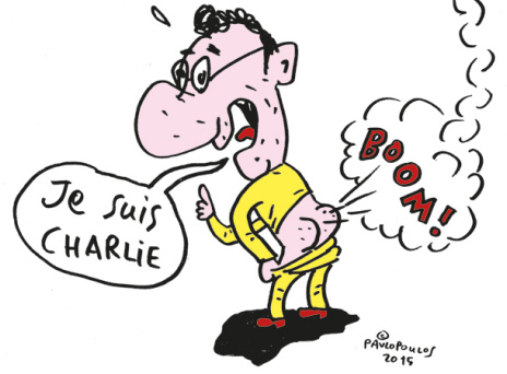 Charlie Hebdo | Είμαστε όλοι Charlie: Ένα σκίτσο του Τάσου Παυλόπουλου για την τρομοκρατική επίθεση