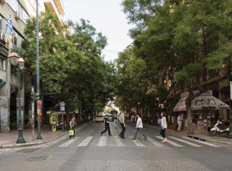 Αθήνα υπό σκιά: Γιατί δεν έχουμε περισσότερα πράσινα πεζοδρόμια, σαν κι αυτά; 