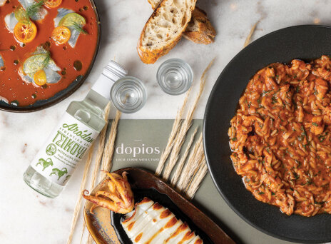 Dopios, δημιουργικοί μεζέδες από τον Χριστόφορο Πέσκια