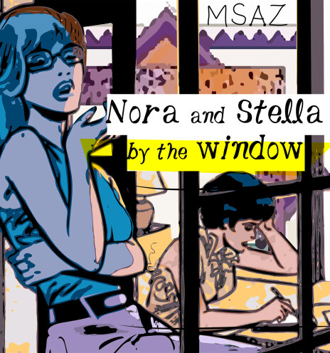 Nora and Stella by the window