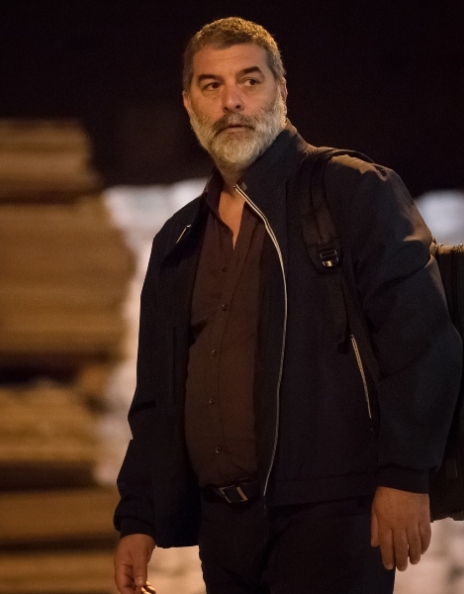 Ο Βασίλης Μπισμπίκης στα γυρίσματα της ταινίας «Σπασμένη Φλέβα» 