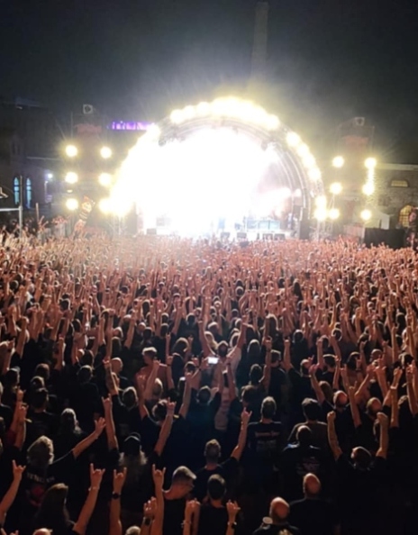 Στιγμιότυπο από το πρώτο Rock Hard Festival Greece στην Τεχνόπολη, τον Σεπτέμβριο του 2025