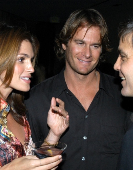 Cindy Crawford, Rande Gerber and George Clooney during Confessions of a Dangerous Mind After Party at The W Hotel in Westwood, CA, United States. (Photo by Jeff Kravitz/FilmMagic)