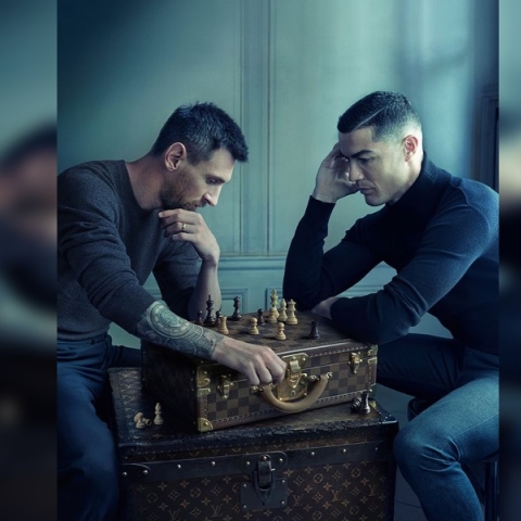 Κριστιάνο Ρονάλντο και Λιονέλ Μέσι σε μια «κρίσιμη» παρτίδα σκάκι για τον Louis Vuitton