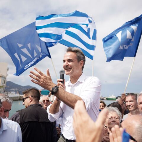 Ο Κυριάκος Μητσοτάκης στο Λασίθι