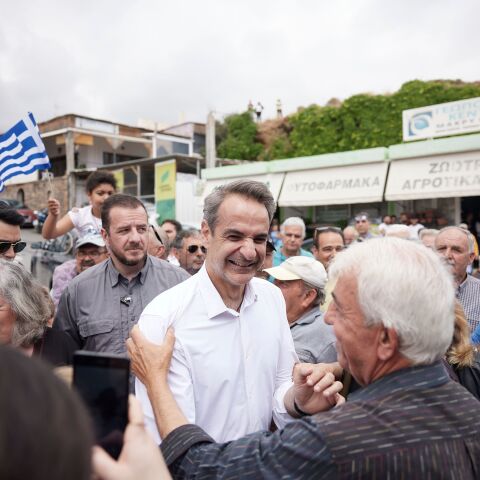 O Kυριάκος Μητσοτάκης στη Σητεία