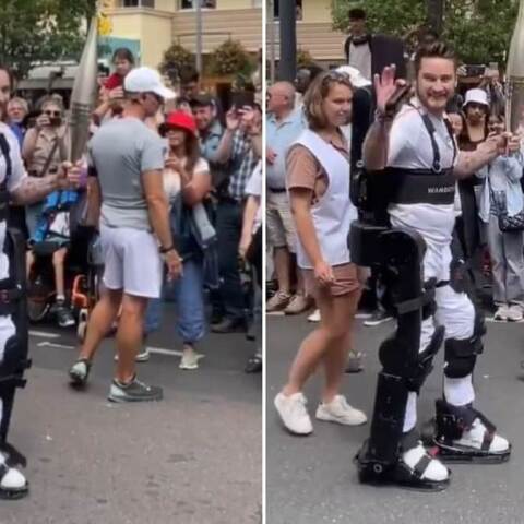 Ολυμπιακοί Αγώνες 2024: Παραπληγικός αθλητής μεταφέρει την Φλόγα με την βοήθεια εξωσκελετού