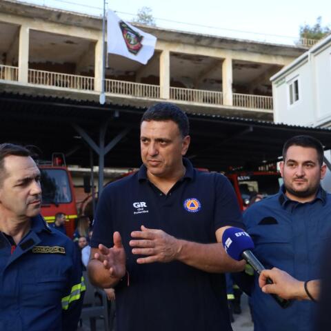 Ο Υπουργός Κλιματικής Κρίσης και Πολιτικής Προστασίας, Βασίλης Κικίλιας