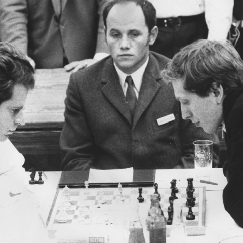 Μπόρις Σπάσκι και Μπόμπι Φίσερ σε αγώνα του 1970 