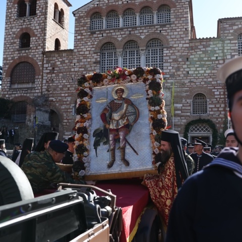 Στη λιτανεία του Αγίου Δημητρίου