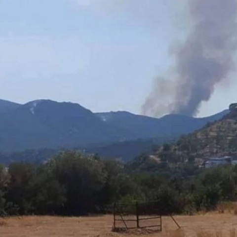 Φωτιά στη Σάμο: Αναζωπύρωση στον Μαραθόκαμπο