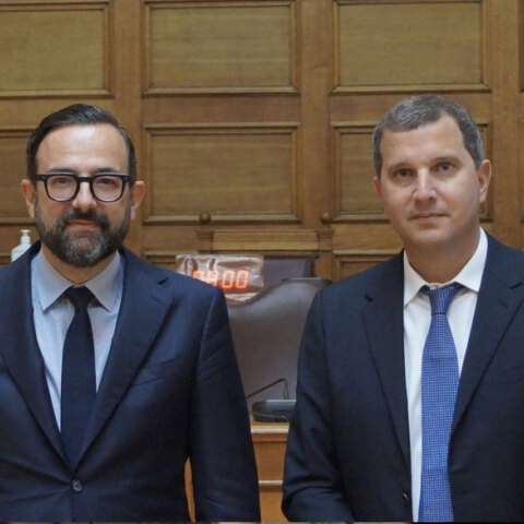 Ο Χρήστος Ταραντίλης και ο εφοπλιστής Γιάννης Μαρτίνος