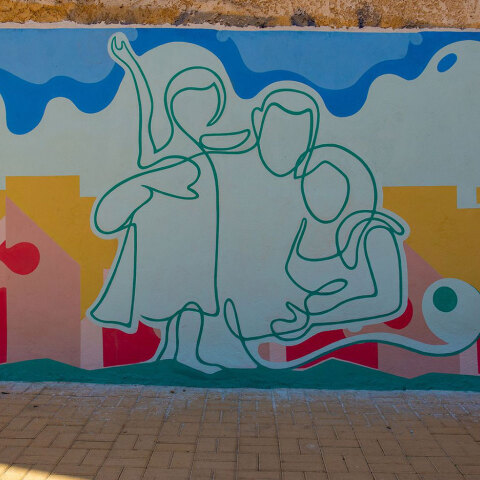 Ο Θάνος Ραφτόπουλος δυμιούργησε ένα ξεχωριστό street art στο Πάρκο Οικογένειας στον Άγιο Δημήτριο.