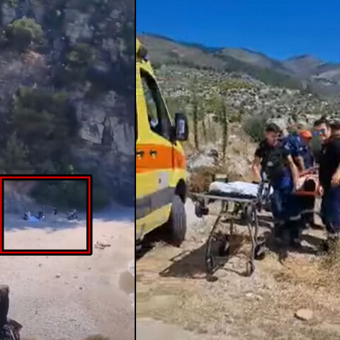 Διασώστες απομακρύνουν από γκρεμό μοτοσικλετιστή στη Θάσο