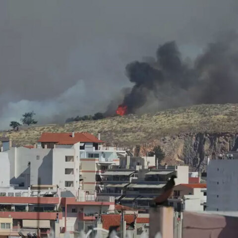 Η φωτιά στη Χαλκίδα καίει πίσω από το νοσοκομείο