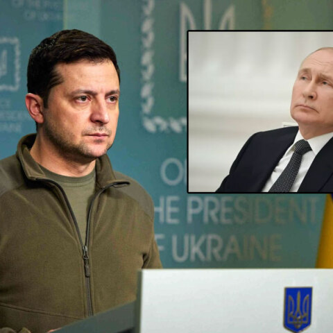 Ο Βολοντίμιρ Ζελένσκι και ο Βλαντίμιρ Πούτιν