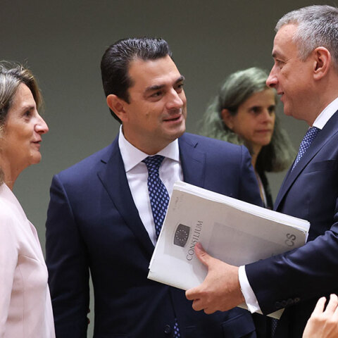 Ο υπουργός Ενέργειας και Περιβάλλοντος Κώστας Σκρέκας στην έκτακτη συνεδρίαση των υπουργών Ενέργειας της Ευρωπαϊκής Ένωσης