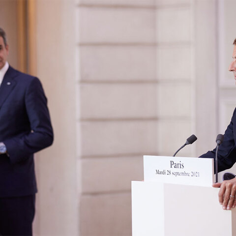 Κυριάκος Μητσοτάκης και Εμανουέλ Μακρόν