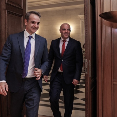 Συνάντηση Κυριάκου Μητσοτάκη με τον πρωθυπουργό της Βόρειας Μακεδονίας, Ντίμιταρ Κοβατσέφσκι
