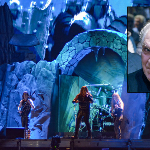 Οι Manowar επί σκηνής (κεντρική) - Ο Κώστας Καζάκος (ένθετη)