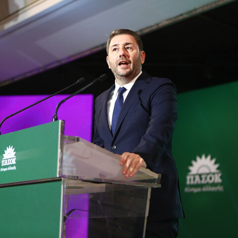 Ο Νίκος Ανδρουλάκης στην ομιλία του στην 86 ΔΕΘ