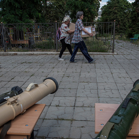 Πολίτες στο Λουχάνσκ