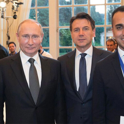 Ο Πούτιν με Ιταλούς πολιτικούς