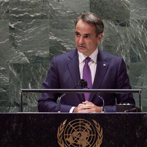 Ο Κυριάκος Μητσοτάκης στη Γενική Συνέλευση του ΟΗΕ