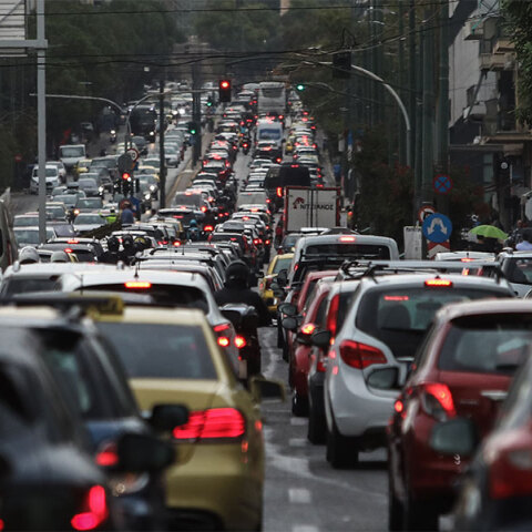 Μποτιλιάρισμα στους δρόμους της Αθήνας