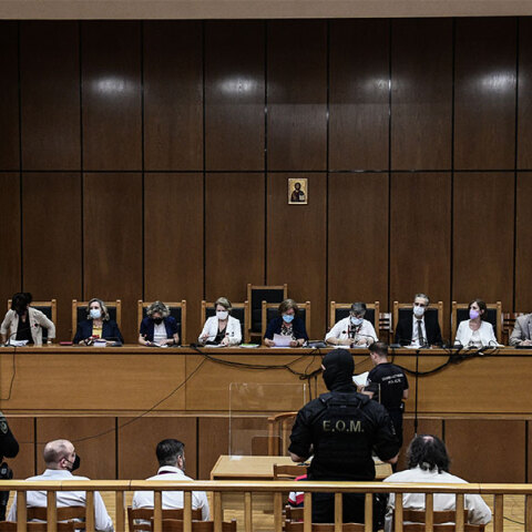 Συνεχίζεται η δίκη της Χρυσής Αυγής ενώπιον του Πενταμελούς Εφετείου Κακουργημάτων