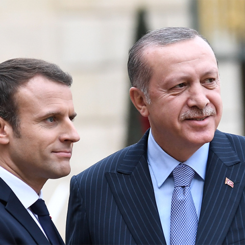Ο Εμανουέλ Μακρόν και ο Ρεζέπ Ταγίπ Ερντογάν